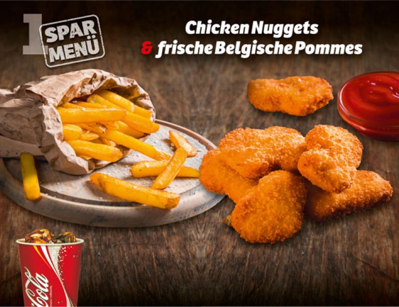 Chicken Nuggets & frische Belgische Pommes