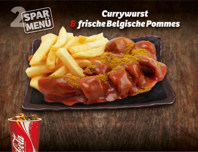 Currywurst & frische Belgische Pommes