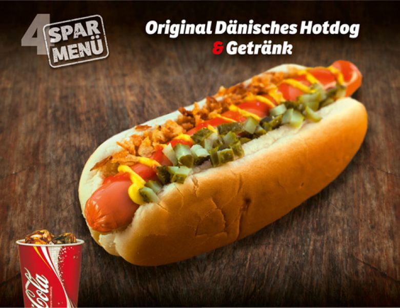 Original Dänische Hotdog & Getränke